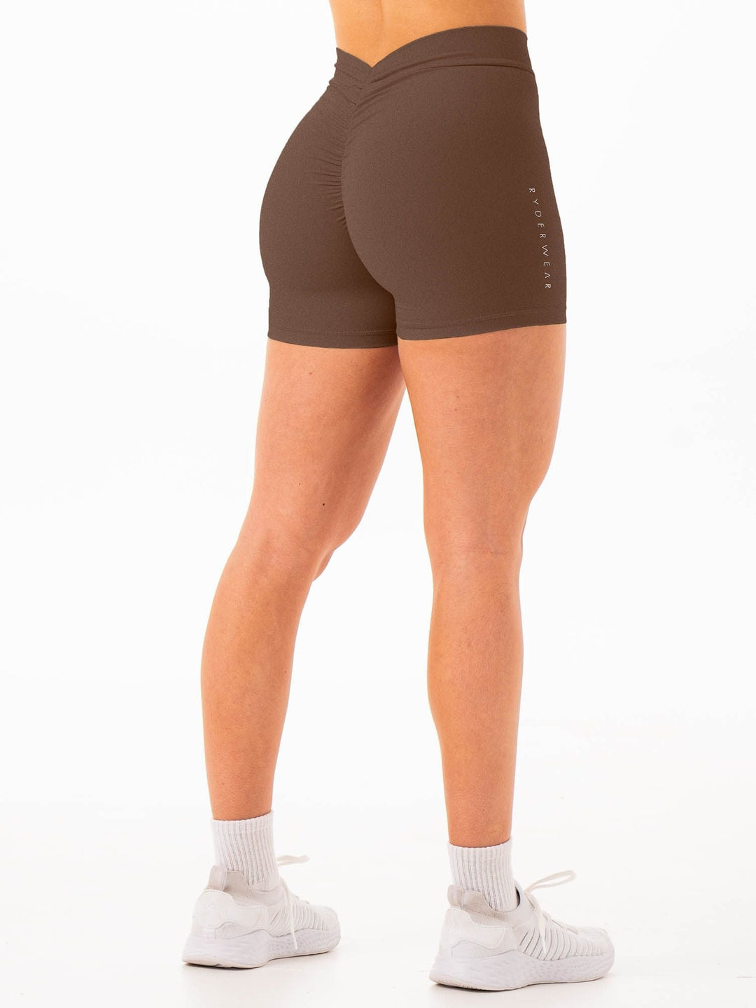 NKD V Scrunch Shorts - Espresso Clothing Ryderwear 