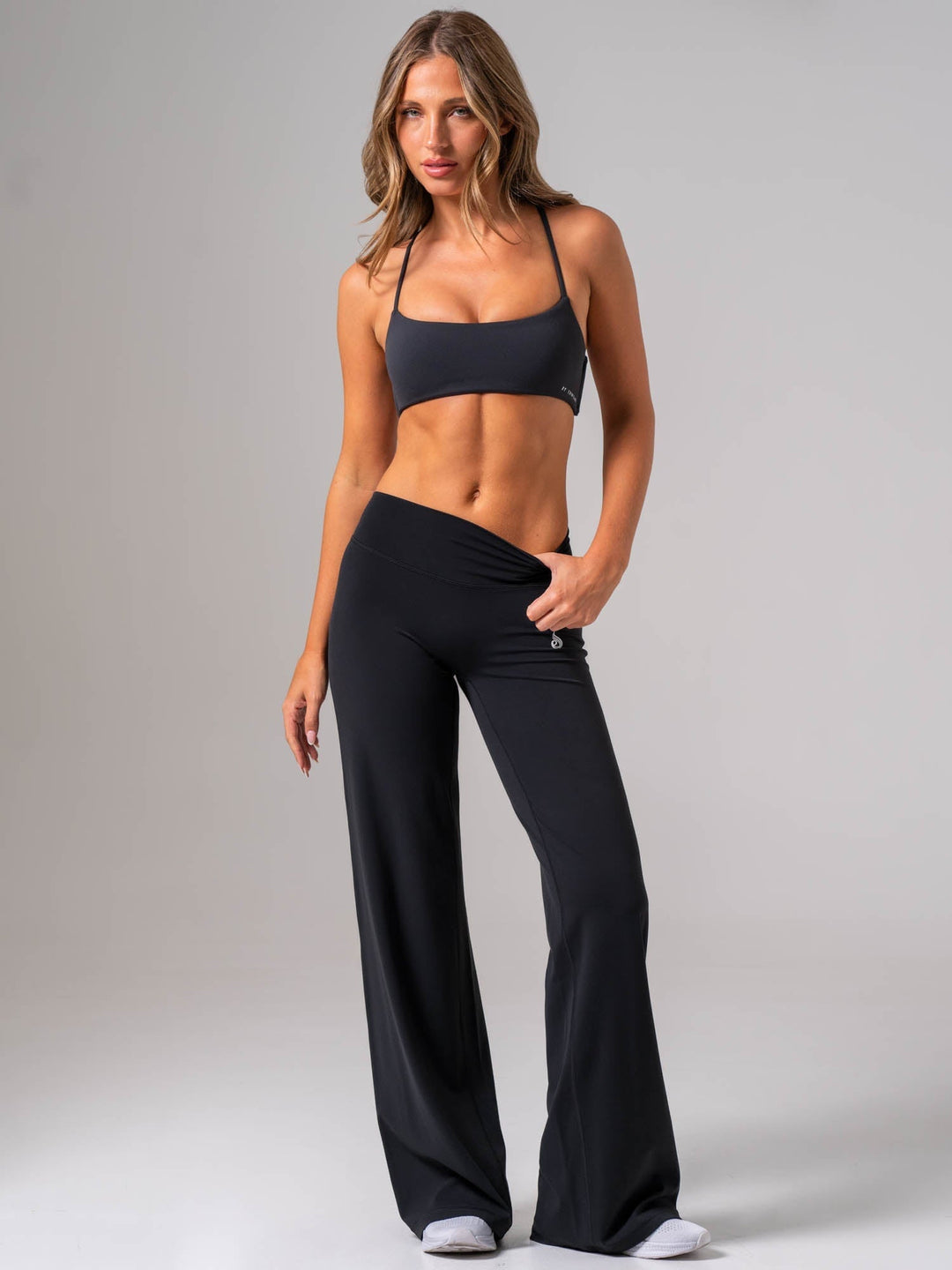 NKD Wide Leggings - Black Clothing Ryderwear 