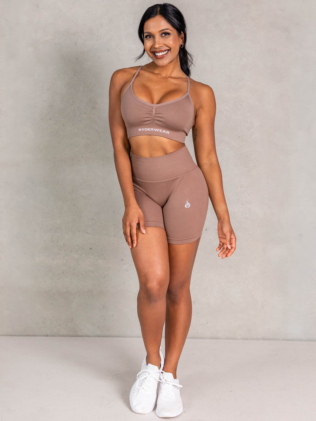 NRG Seamless Sports Bra - Almond Clothing Ryderwear 