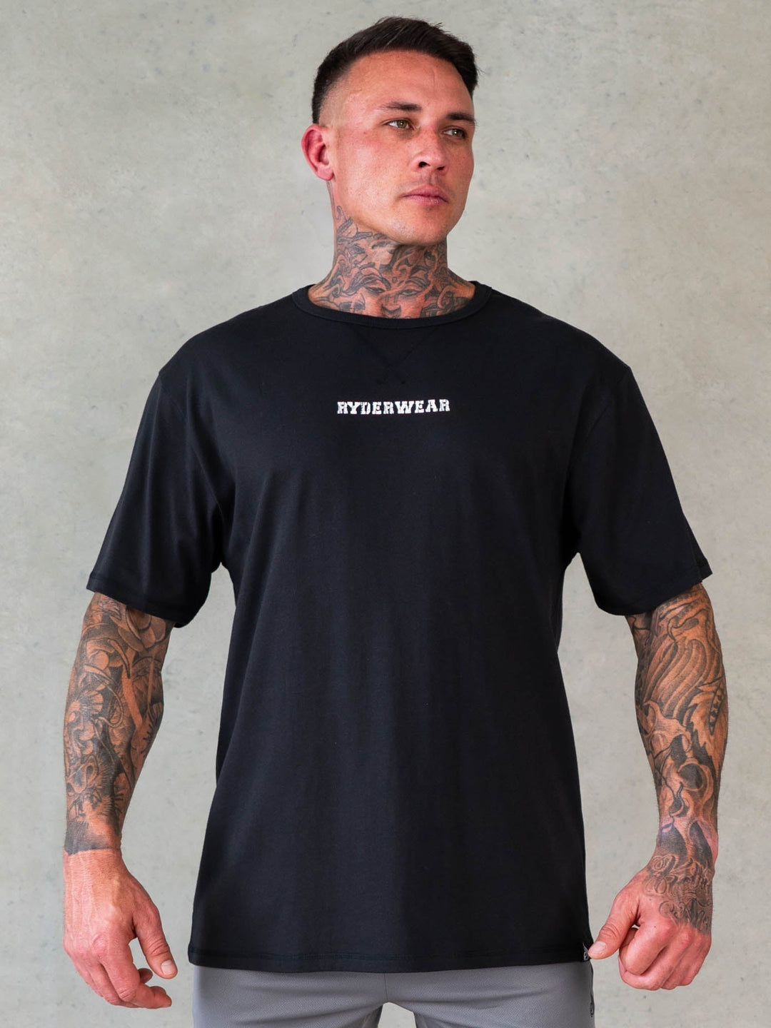 Octane T-Shirt - Faded Black Clothing Ryderwear 