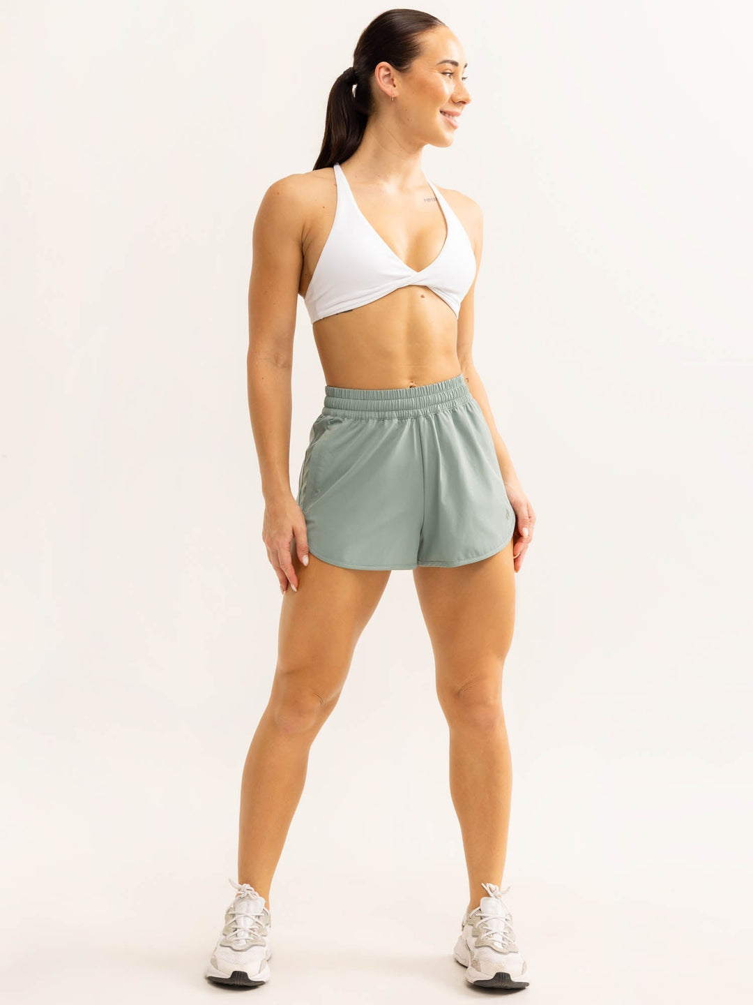 Persist Training Shorts - Dusty Green Clothing Ryderwear 