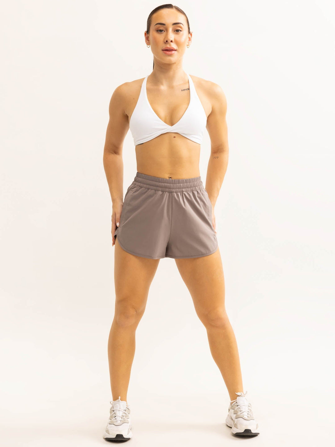 Persist Training Shorts - Taupe Clothing Ryderwear 