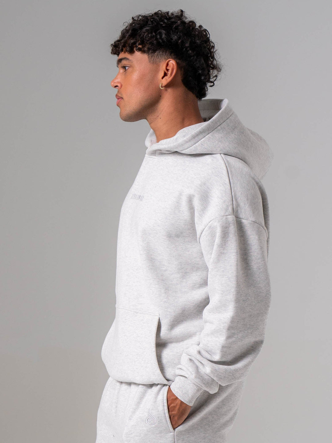 Plush Hoodie - Snow Marl Clothing Ryderwear 