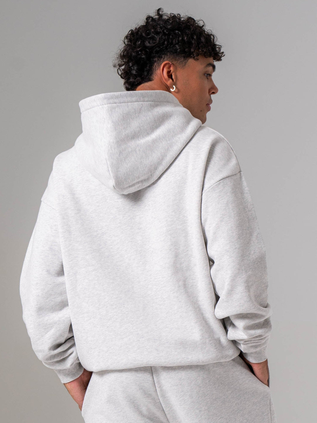Plush Hoodie - Snow Marl Clothing Ryderwear 