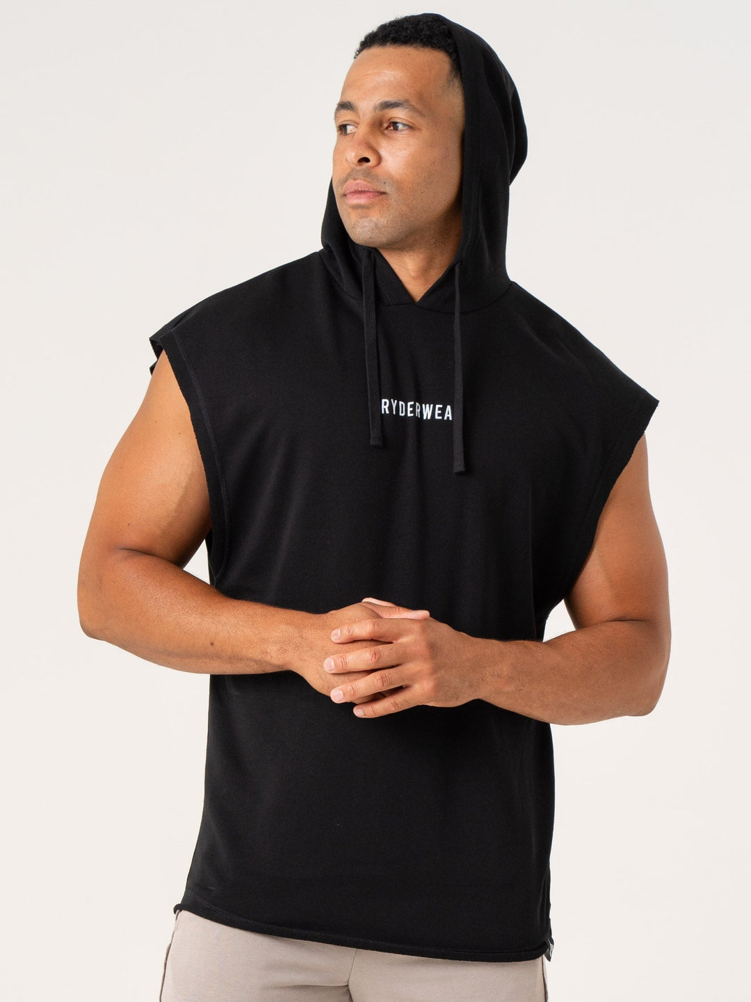 Pursuit Fleece Sleeveless Hoodie Black Ryderwear - Main Image
