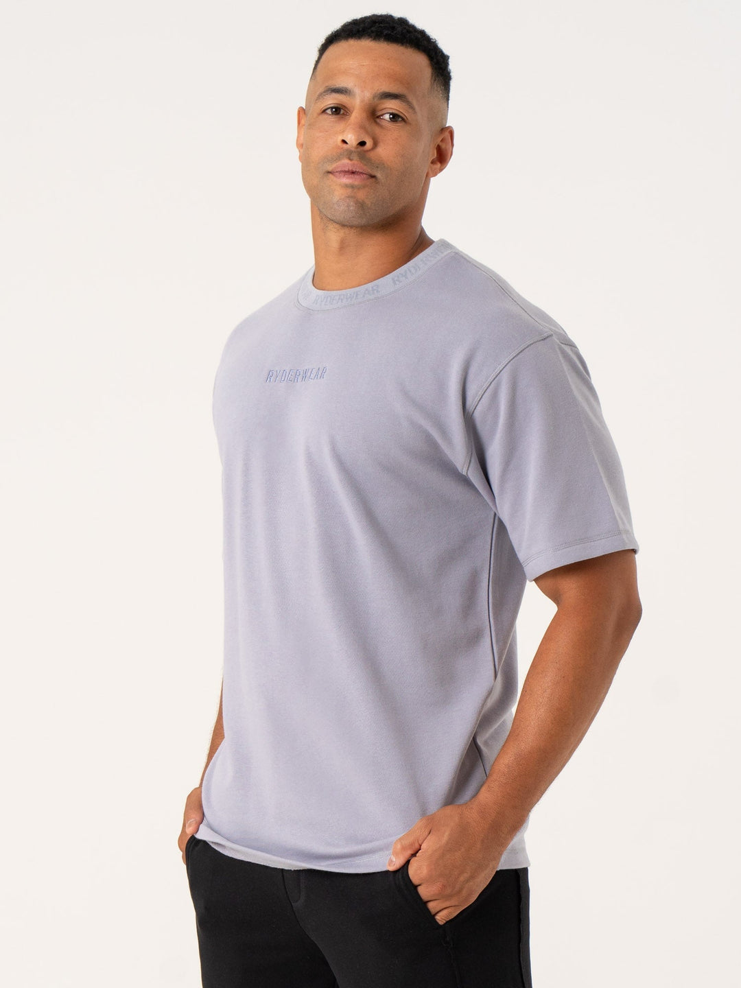 Pursuit Fleece T-Shirt - Lavender Clothing Ryderwear 