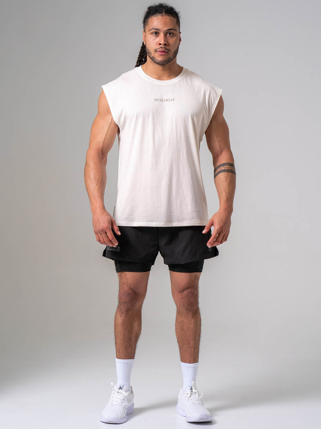 Pursuit Muscle Tank - Chalk Clothing Ryderwear 