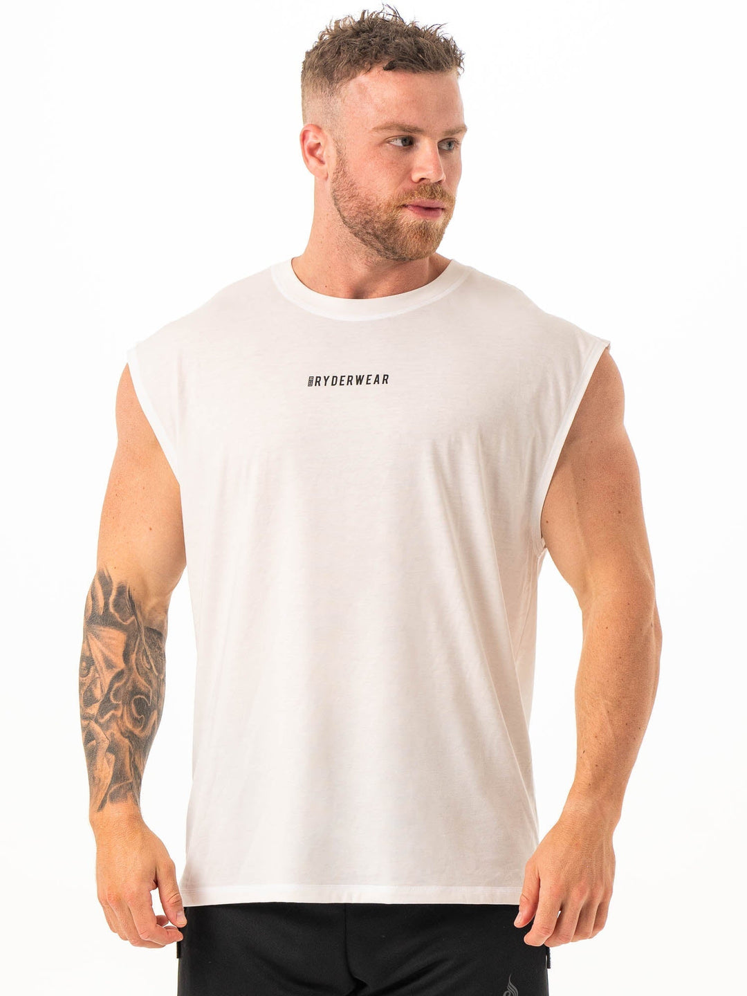Pursuit Muscle Tank - White Clothing Ryderwear 