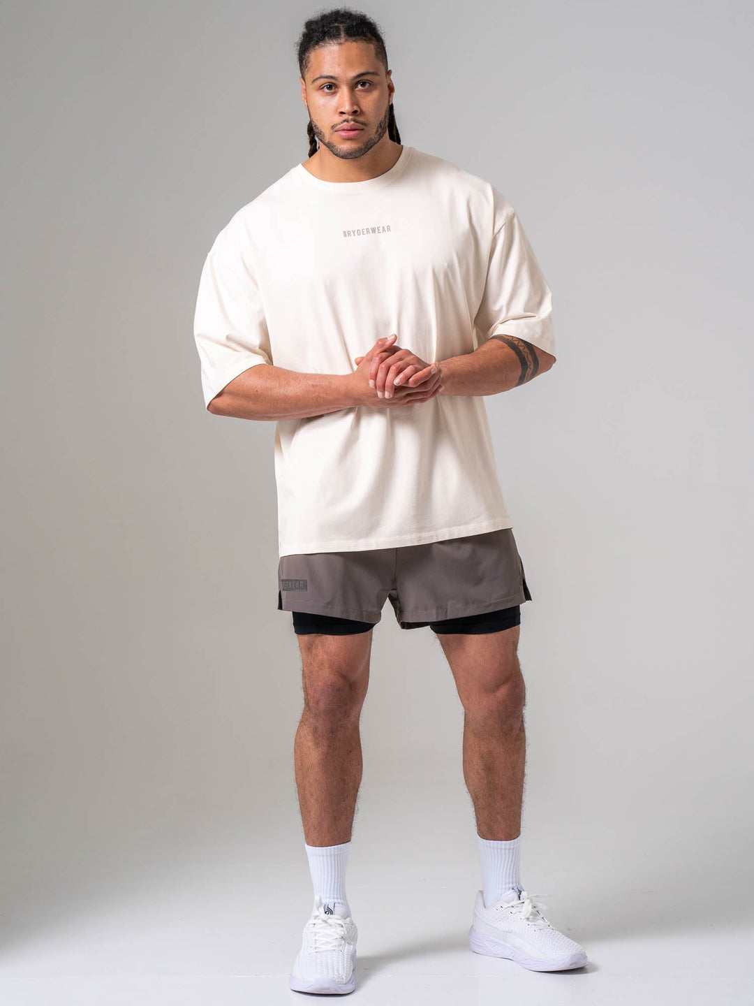 Pursuit Oversized T-shirt - Chalk Clothing Ryderwear 
