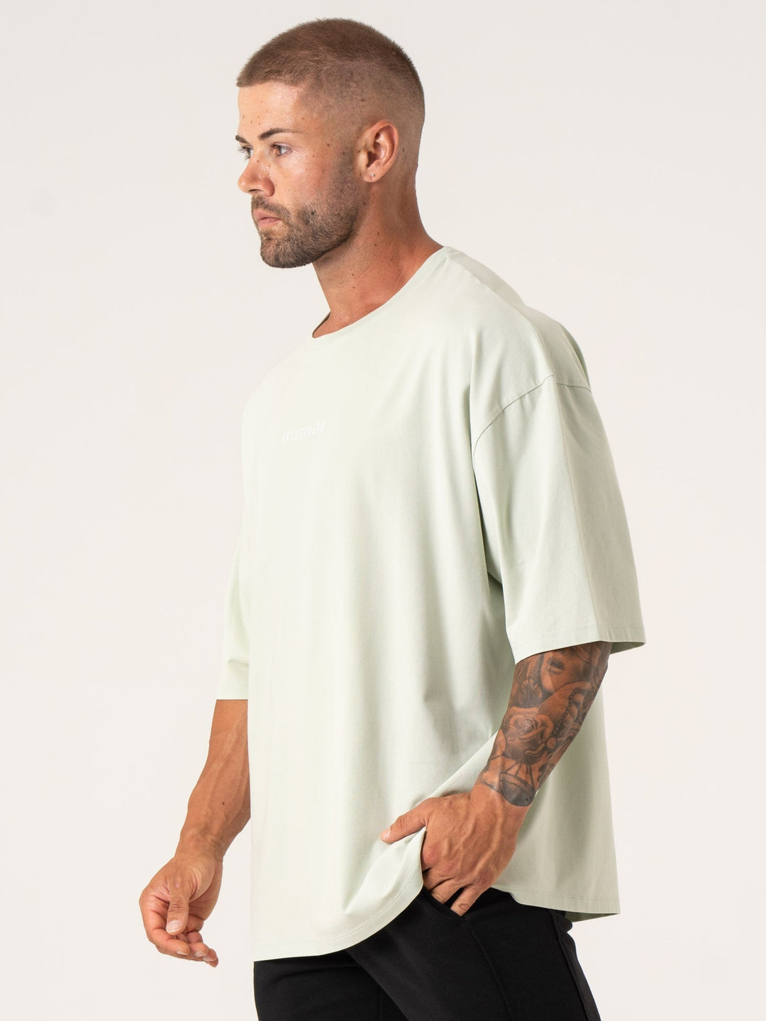 Pursuit Oversized T-Shirt - Spearmint Stonewash Clothing Ryderwear 