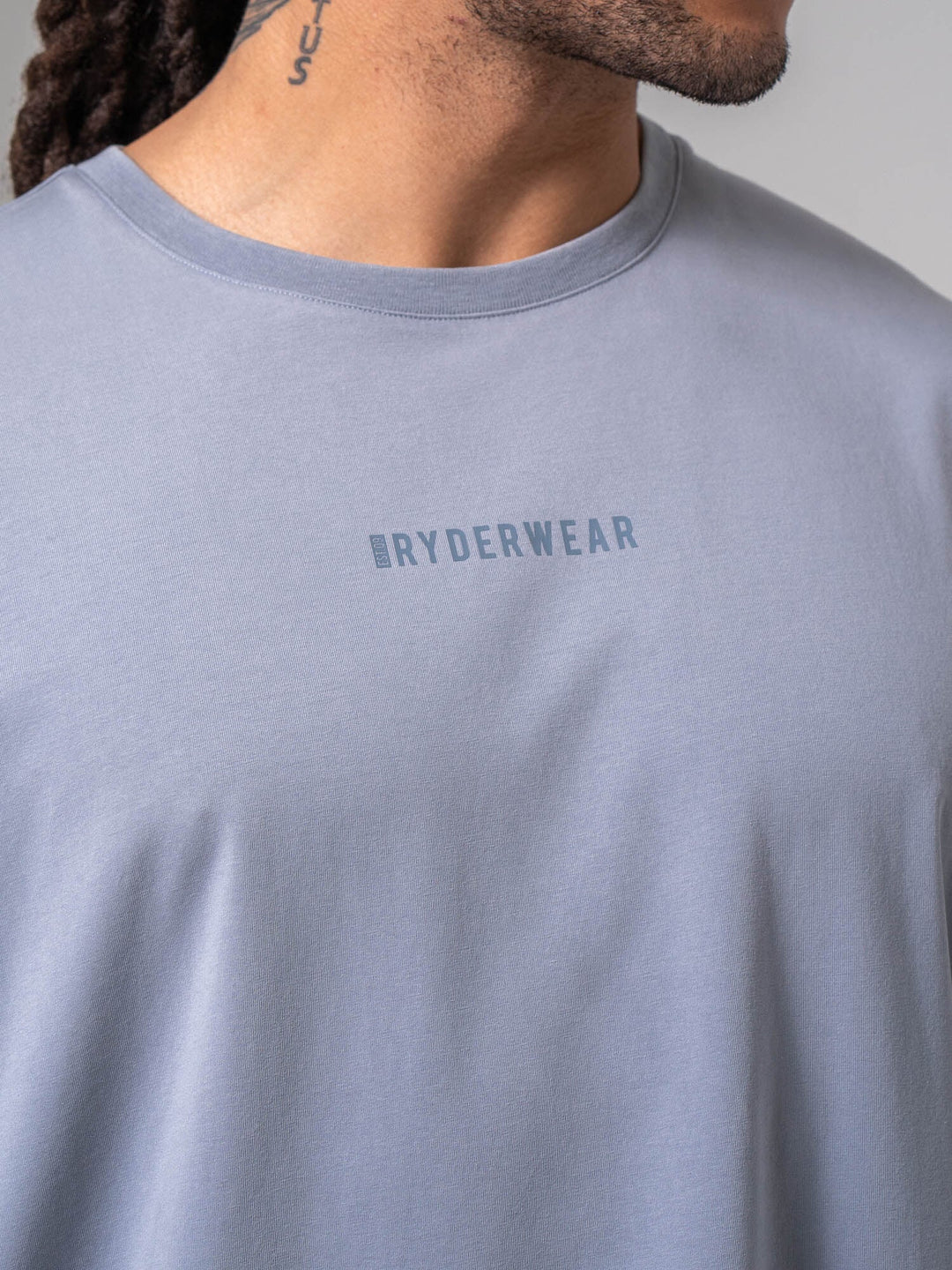 Pursuit Oversized T-shirt - Steel Blue Clothing Ryderwear 