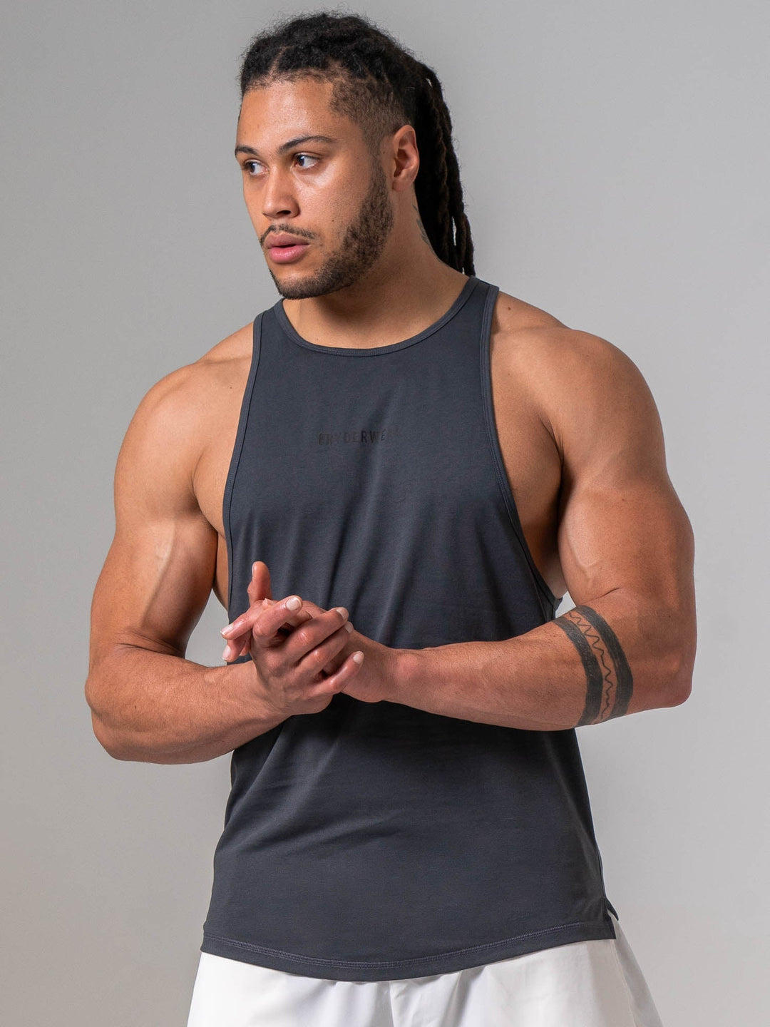 Pursuit Tank - Charcoal Clothing Ryderwear 