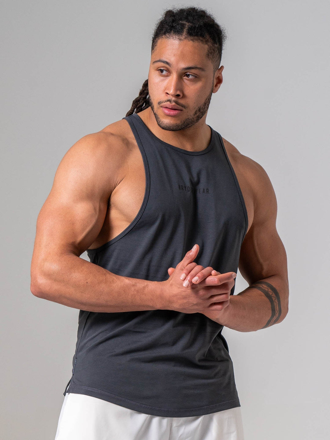 Pursuit Tank - Charcoal Clothing Ryderwear 