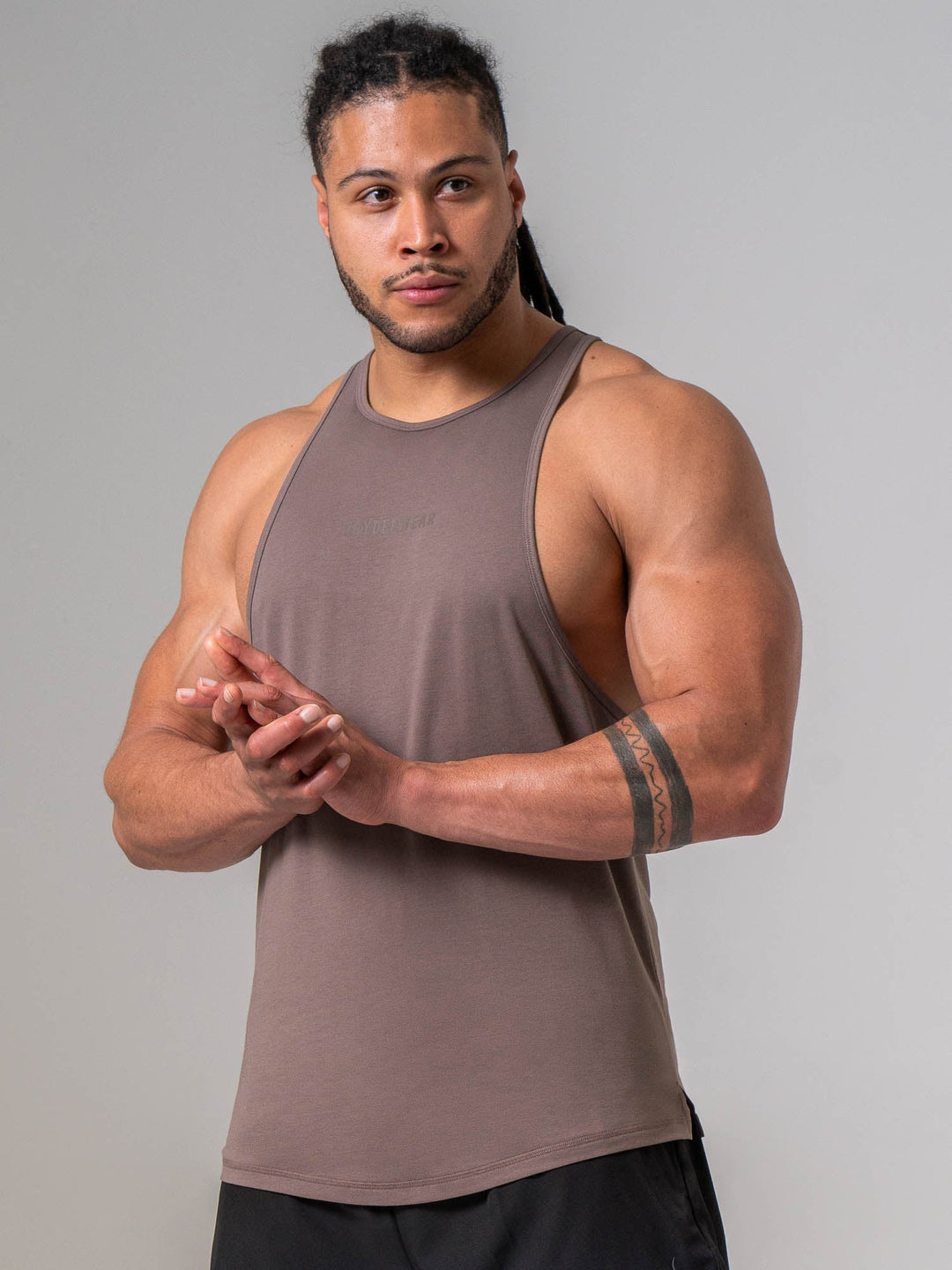 Pursuit Tank - Deep Taupe Clothing Ryderwear 