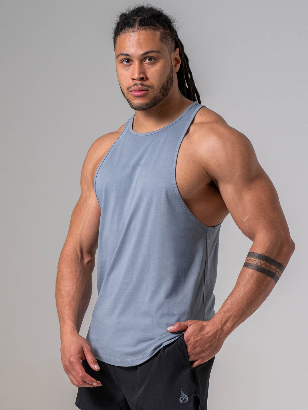 Pursuit Tank - Steel Blue Clothing Ryderwear 