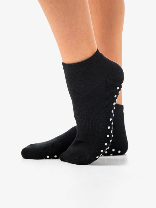RW Pilates Ankle Grip Socks Black
