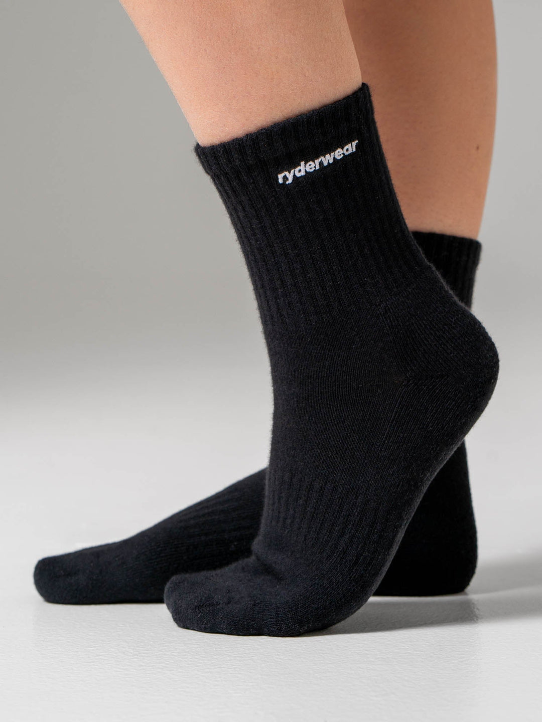Ryderwear Crew Sock - Black/white Socks Ryderwear 