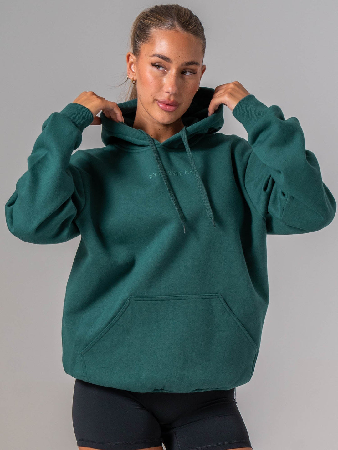 Ryderwear Essential Hoodie - Emerald Clothing Ryderwear 