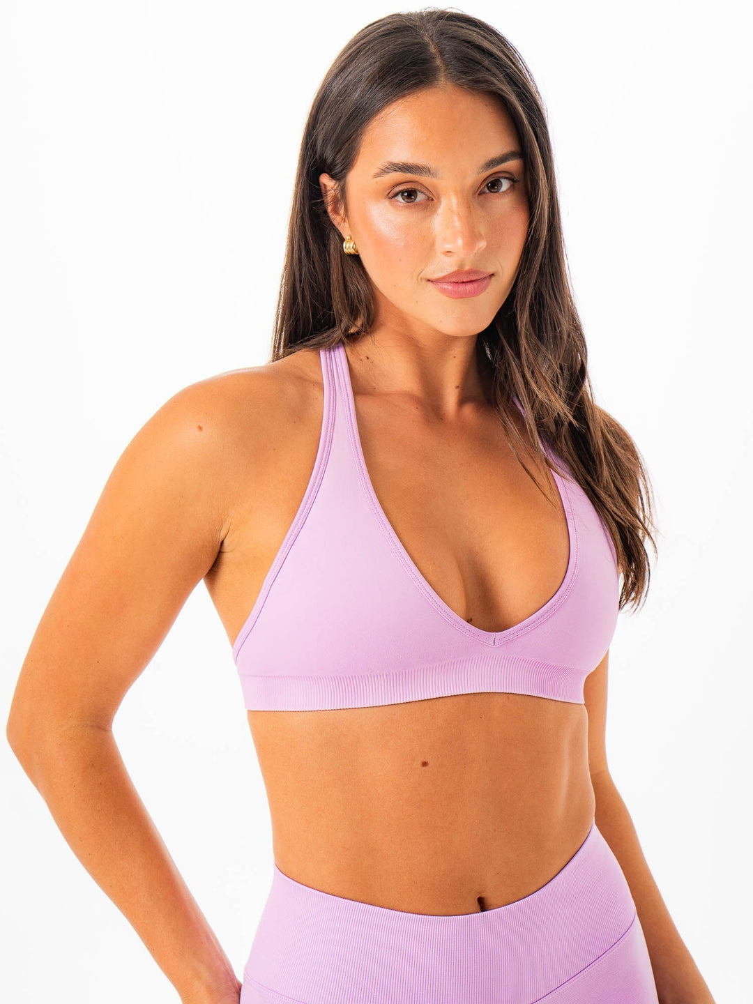 Sculpt Seamless Halter Bra - Amethyst Clothing Ryderwear 