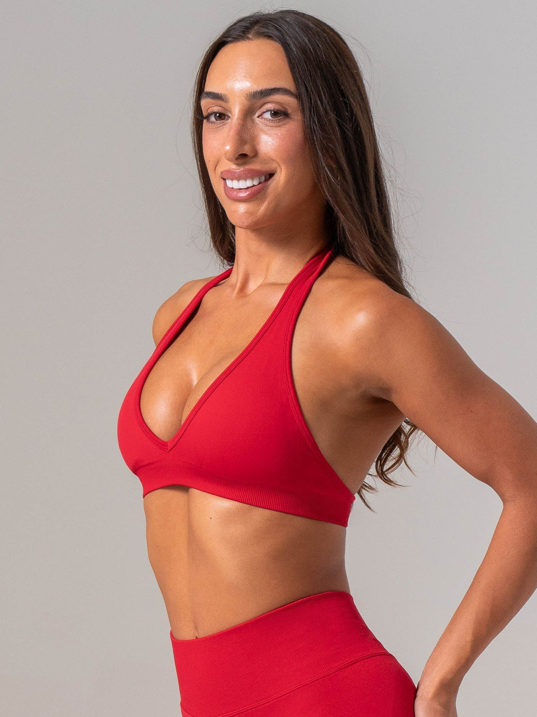 Sculpt Seamless Halter Bra - Cherry Clothing Ryderwear 
