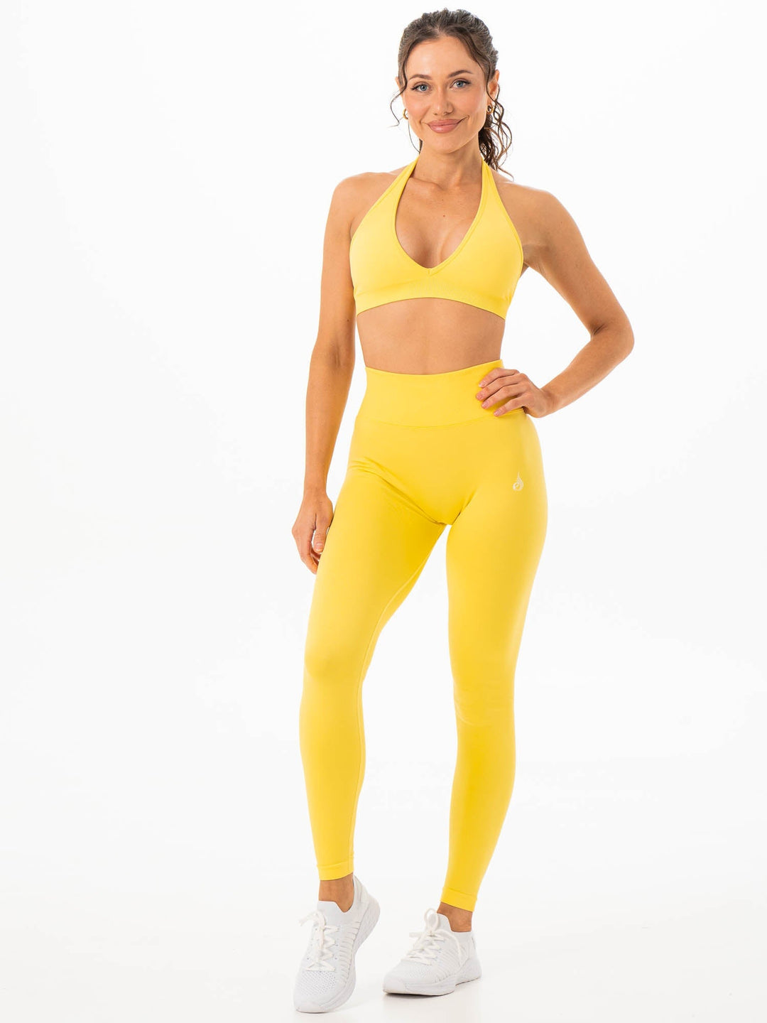 Sculpt Seamless Halter Bra - Lemon Clothing Ryderwear 