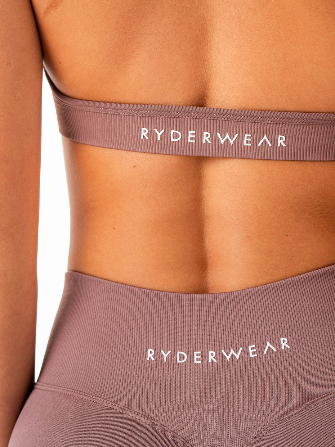 Sculpt Seamless Halter Bra - Mocha Clothing Ryderwear 