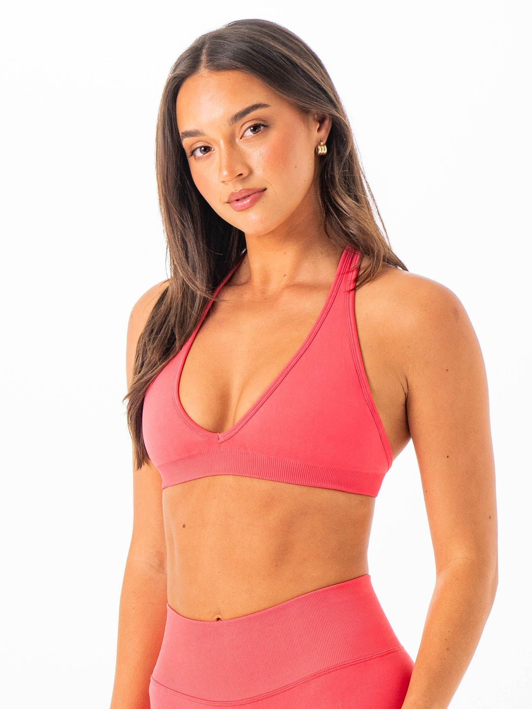Sculpt Seamless Halter Bra - Watermelon Clothing Ryderwear 