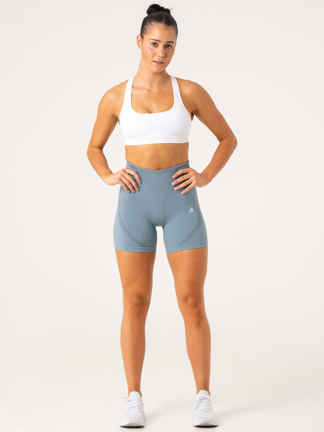 Sculpt Seamless Shorts - Petrol Marl Clothing Ryderwear 