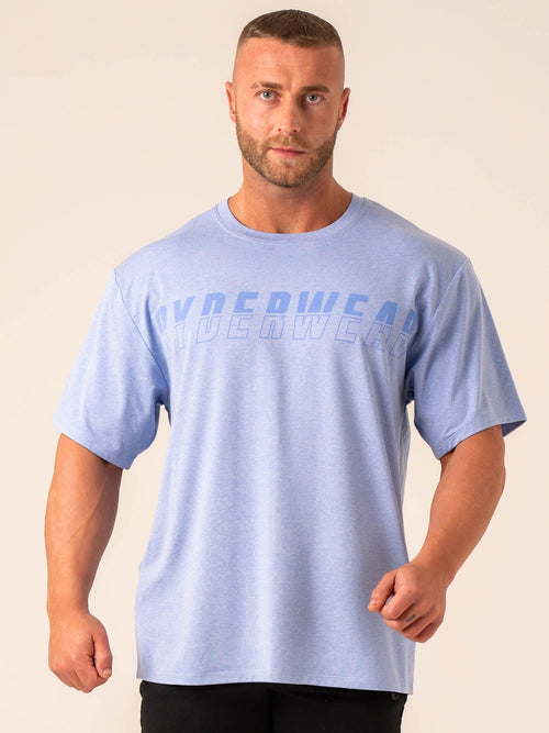 Soft Tech Oversized T-Shirt Blue Marl