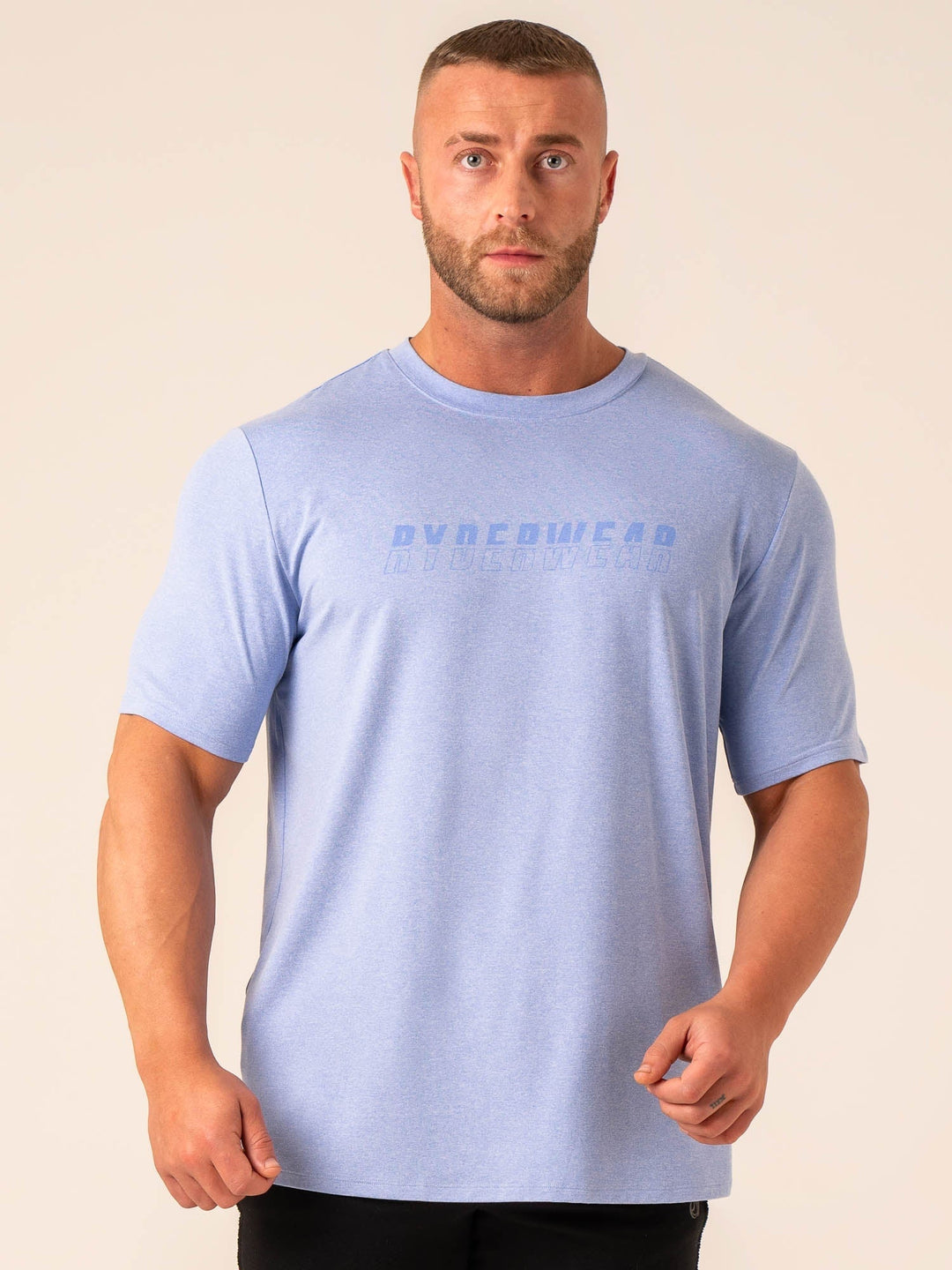 Soft Tech T-Shirt - Blue Marl Clothing Ryderwear 