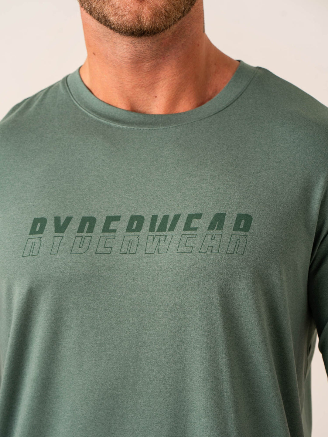 Soft Tech T-Shirt - Fern Green Marl Clothing Ryderwear 