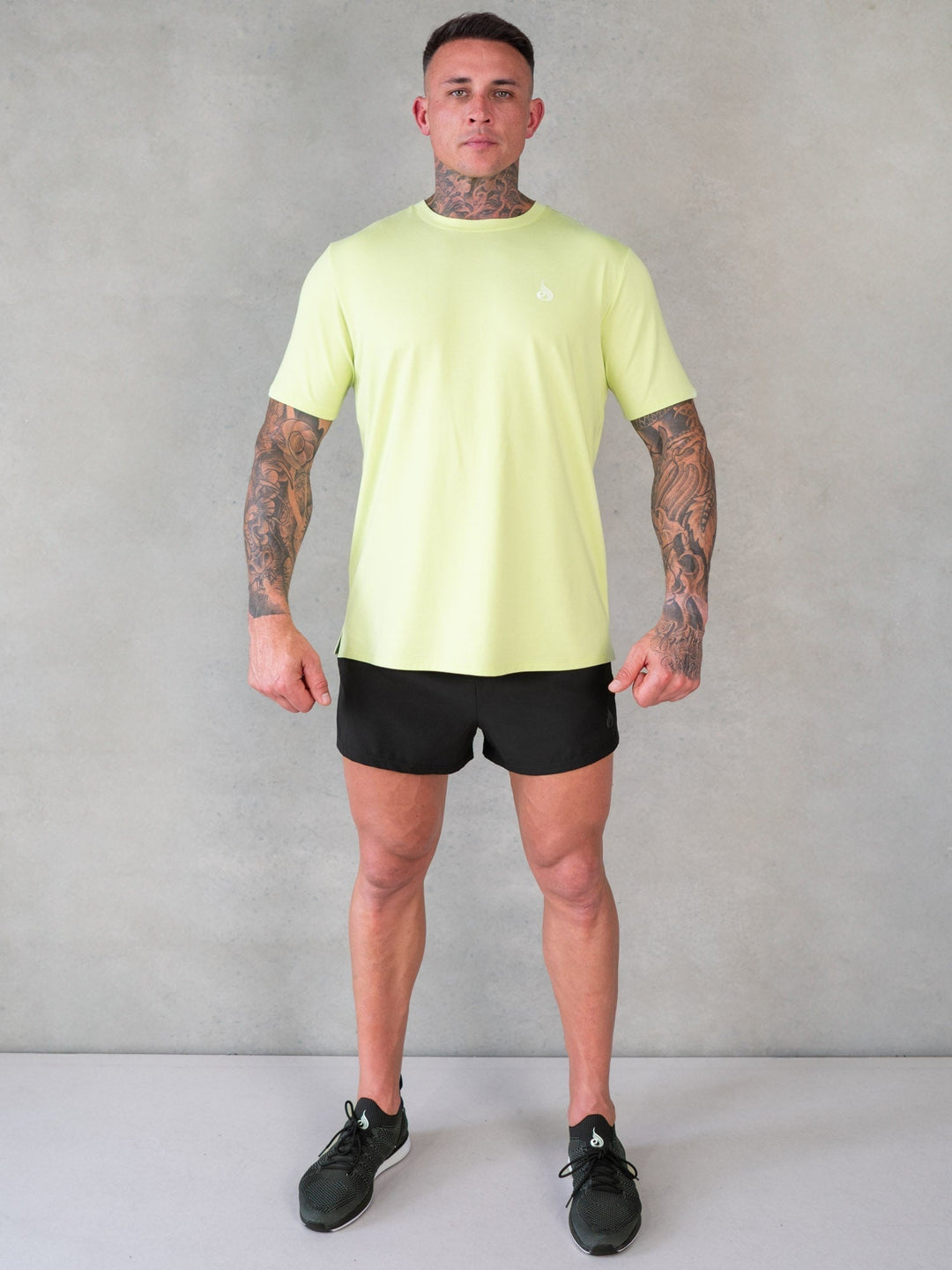 Soft Tech T-Shirt - Lime Marl Clothing Ryderwear 