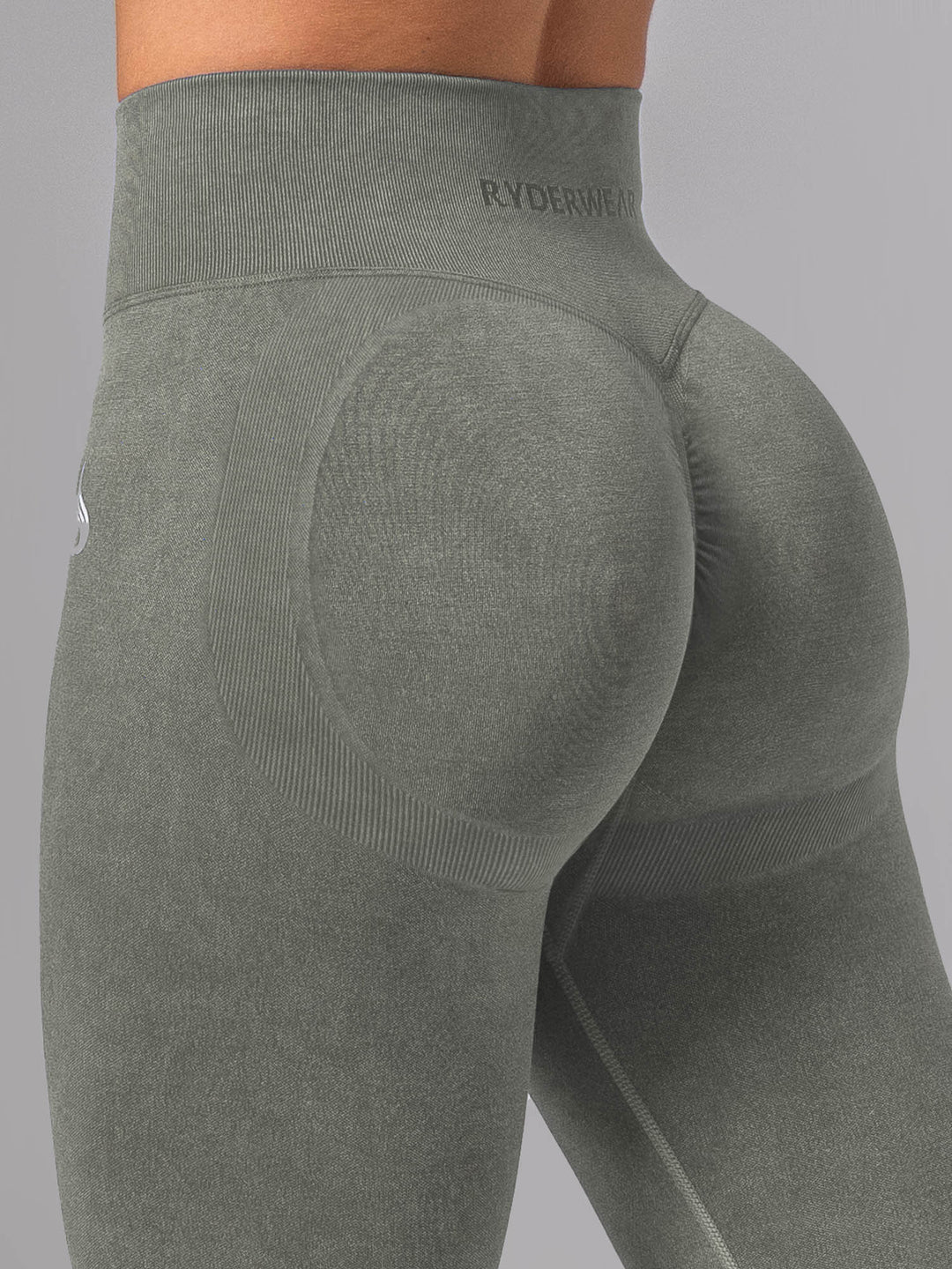 Stonewash Scrunch Seamless Leggings - Eucalyptus Clothing Ryderwear 