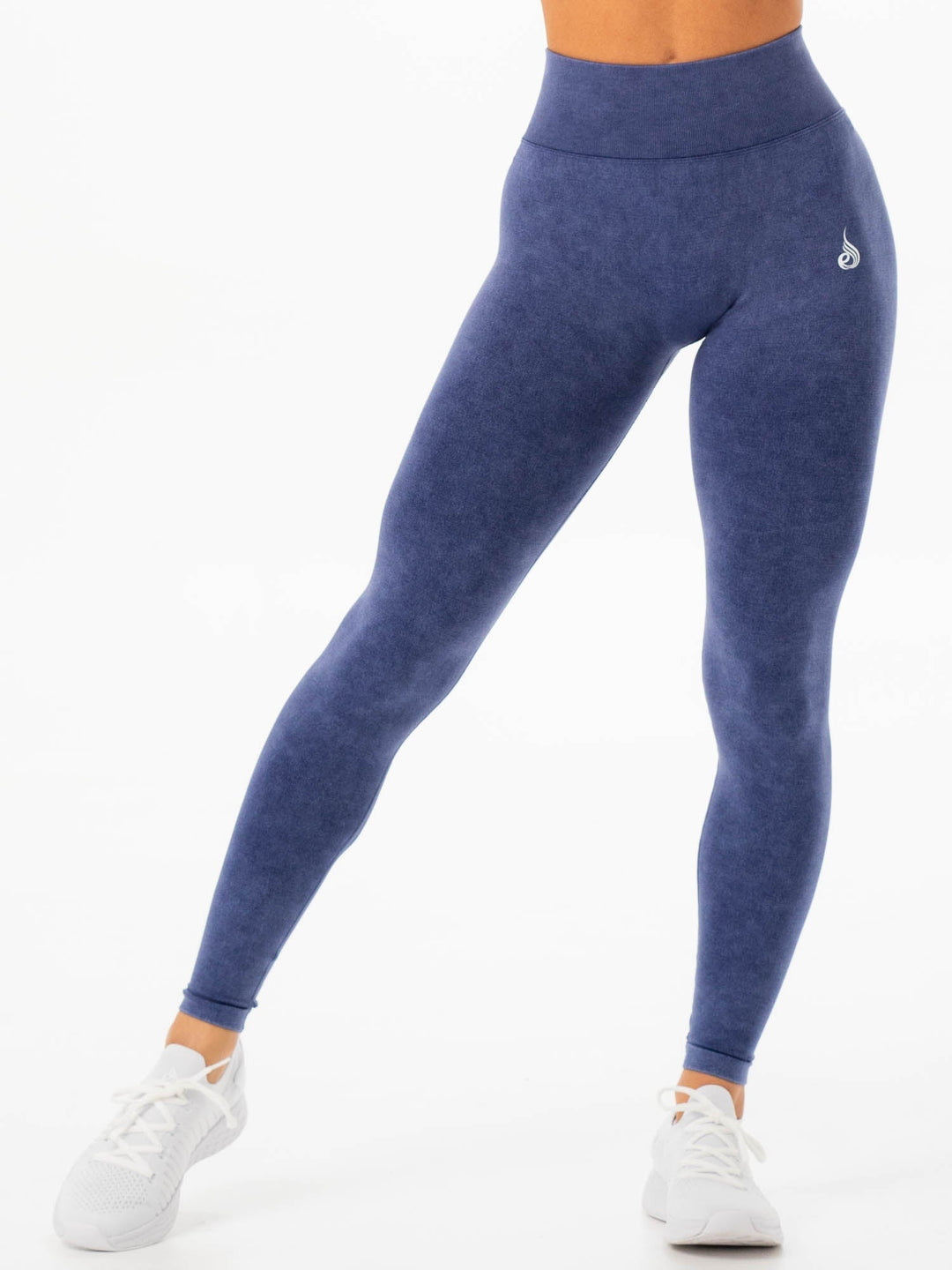Stonewash Scrunch Seamless Leggings - Navy Stonewash Clothing Ryderwear 
