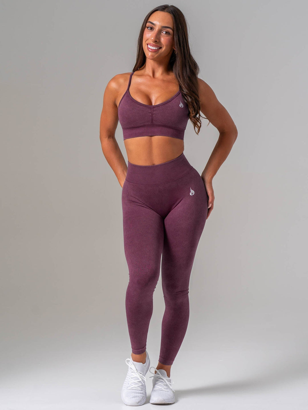 Stonewash Scrunch Seamless Leggings - Plum Clothing Ryderwear 