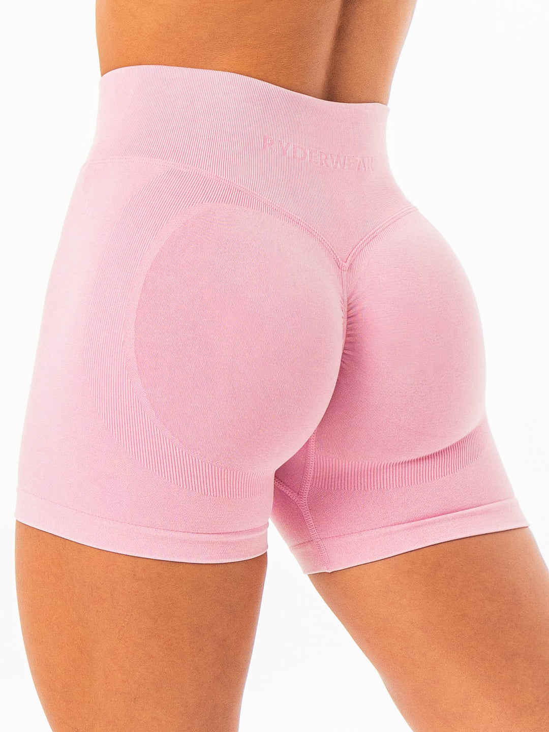 Stonewash Scrunch Seamless Shorts - Blush Stonewash Clothing Ryderwear 