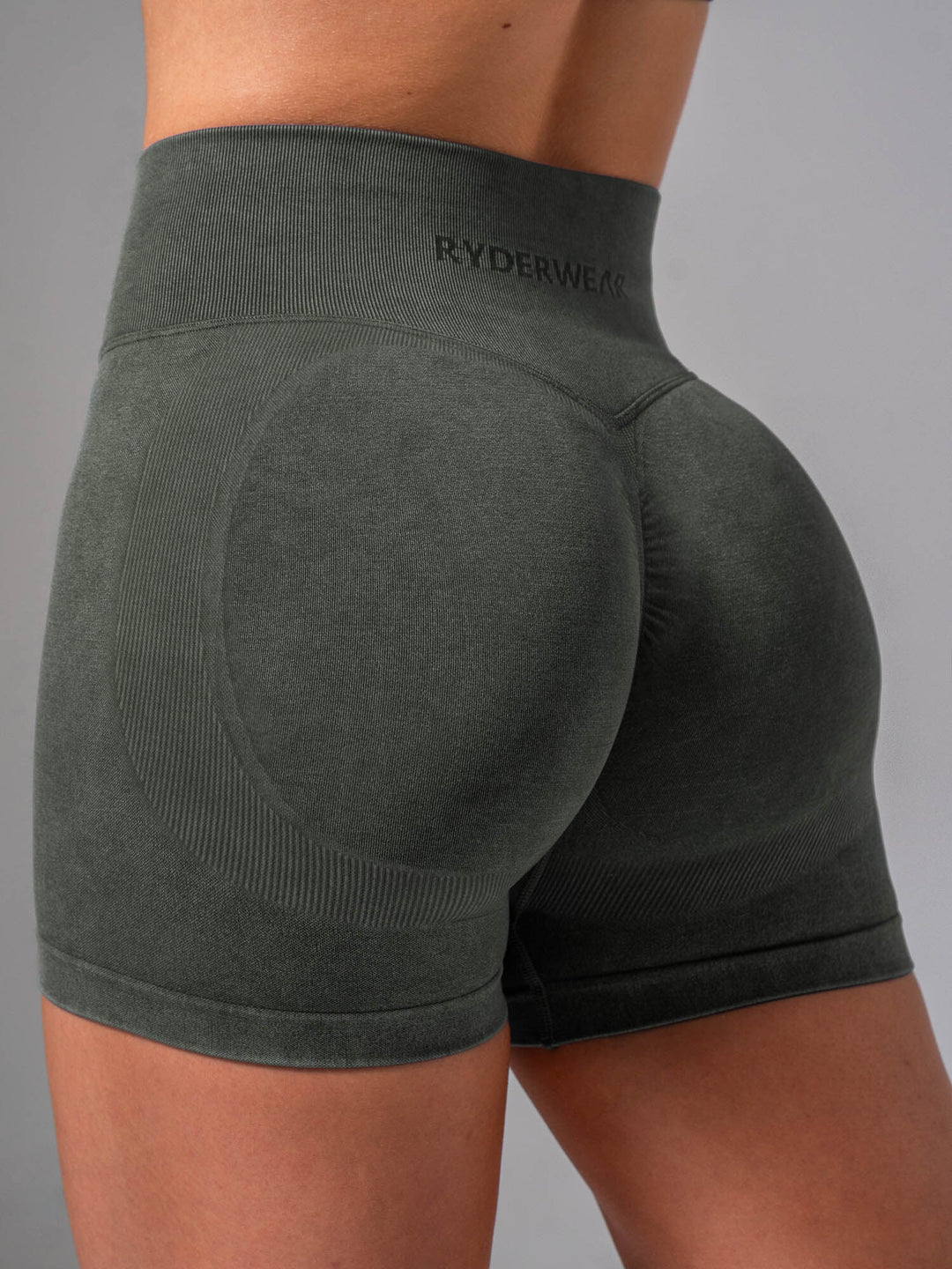 Stonewash Scrunch Seamless Shorts - Evergreen Clothing Ryderwear 