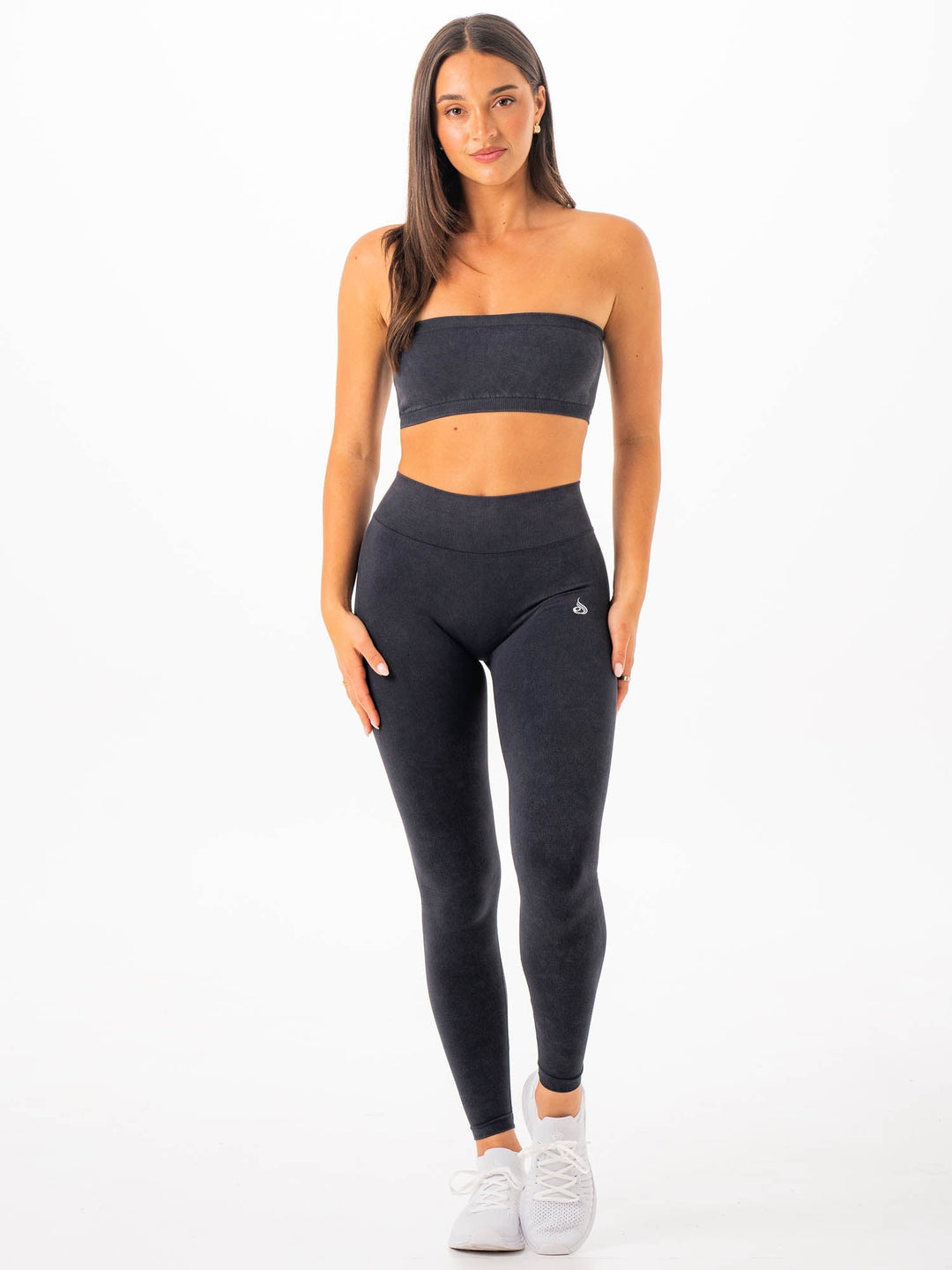 Stonewash Seamless Bandeau - Black Clothing Ryderwear 