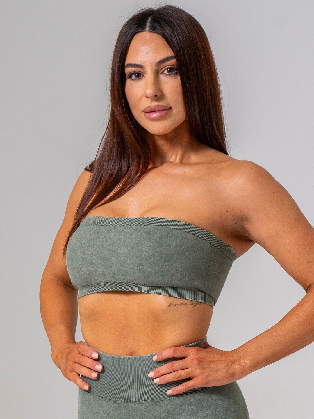 Stonewash Seamless Bandeau - Eucalyptus Clothing Ryderwear 