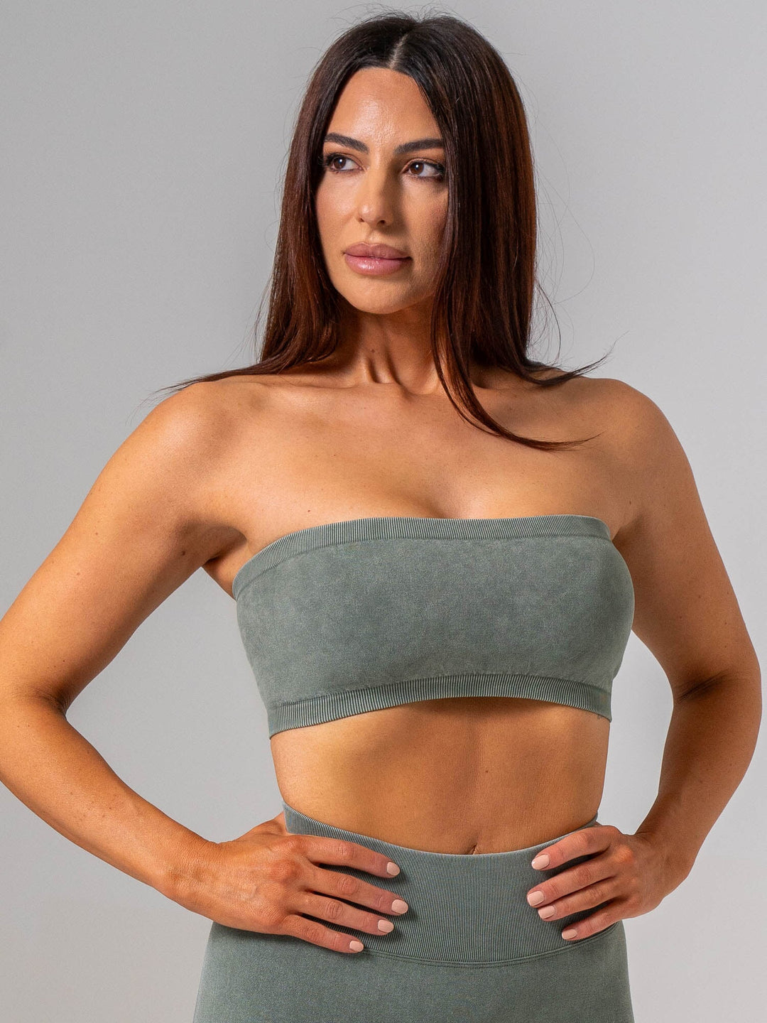 Stonewash Seamless Bandeau - Eucalyptus Clothing Ryderwear 