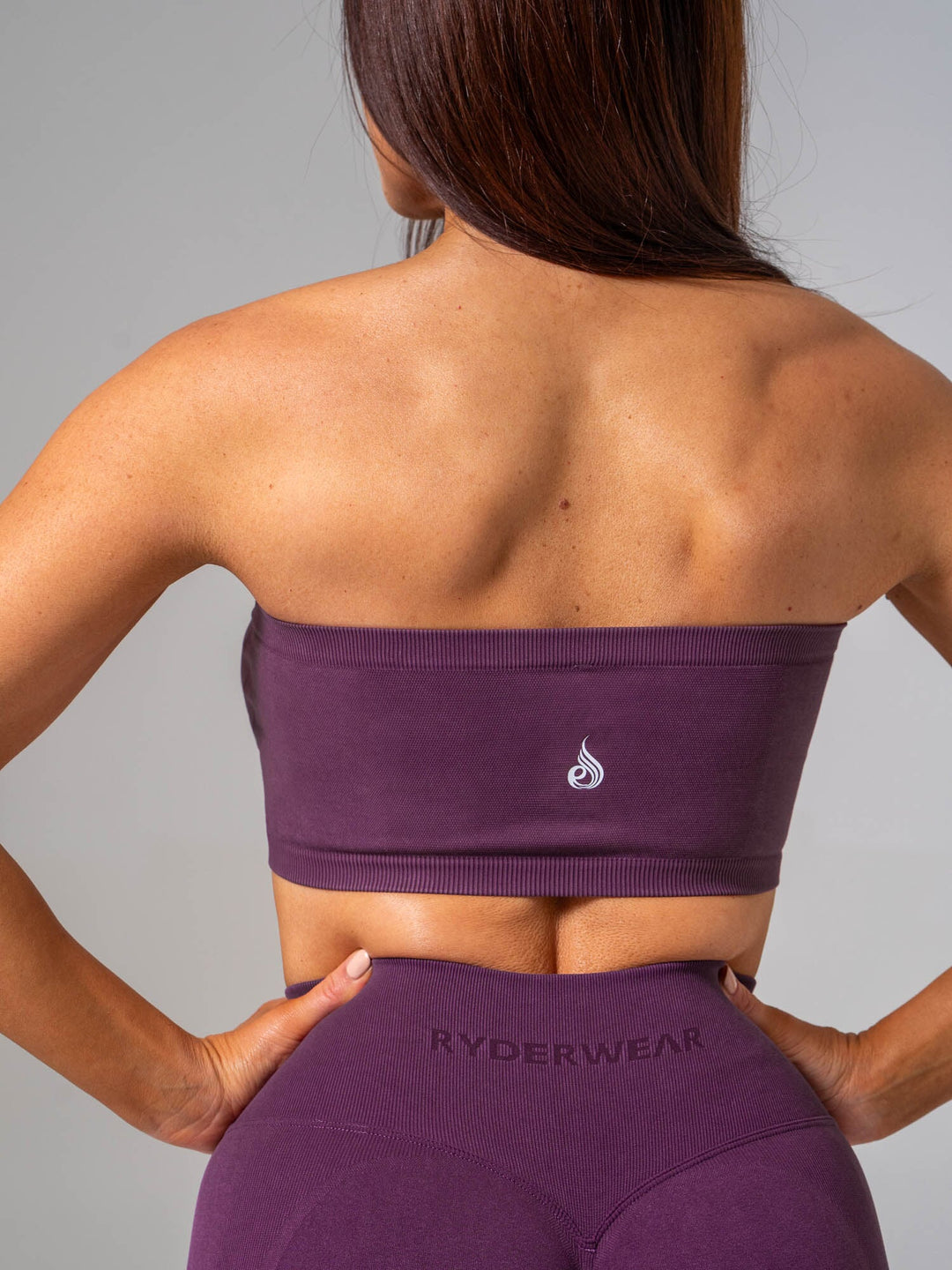 Stonewash Seamless Bandeau - Plum Clothing Ryderwear 