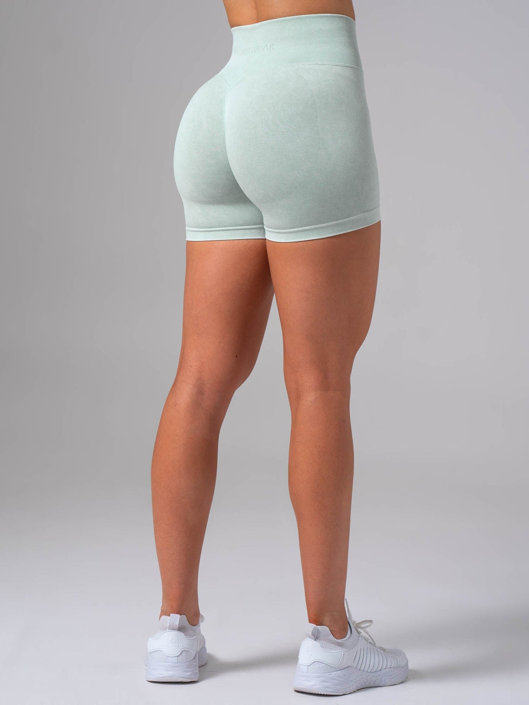 Stonewash Seamless Invisible Scrunch Shorts - Mint Clothing Ryderwear 