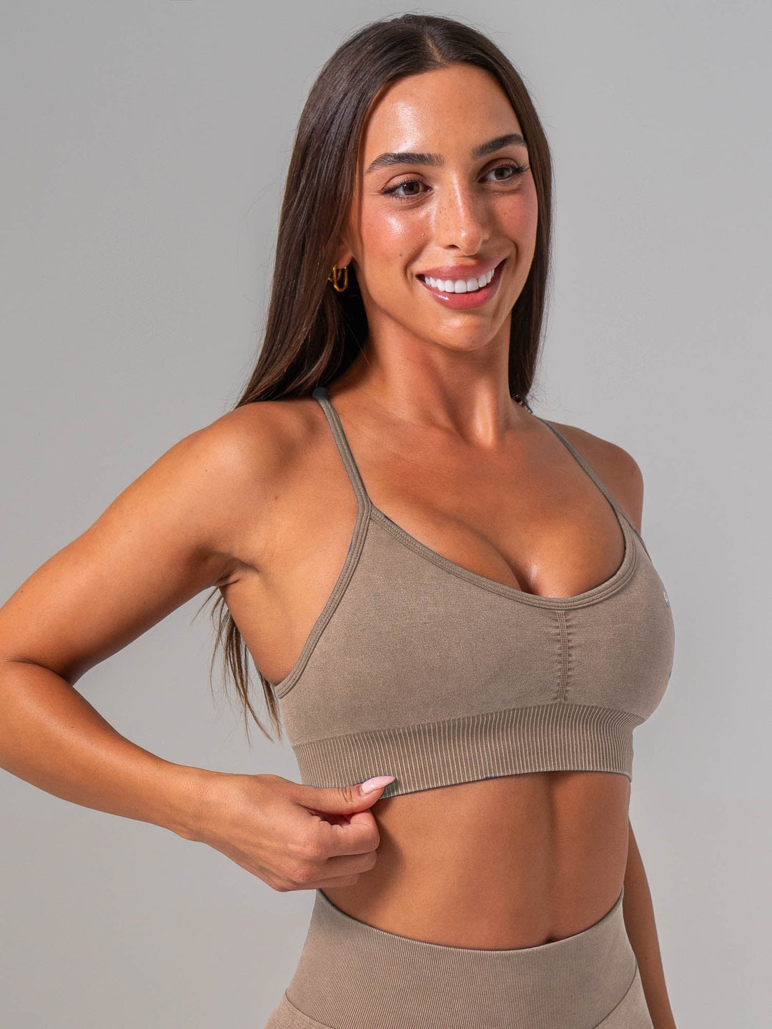 Stonewash Seamless Sports Bra - Chai Clothing Ryderwear 