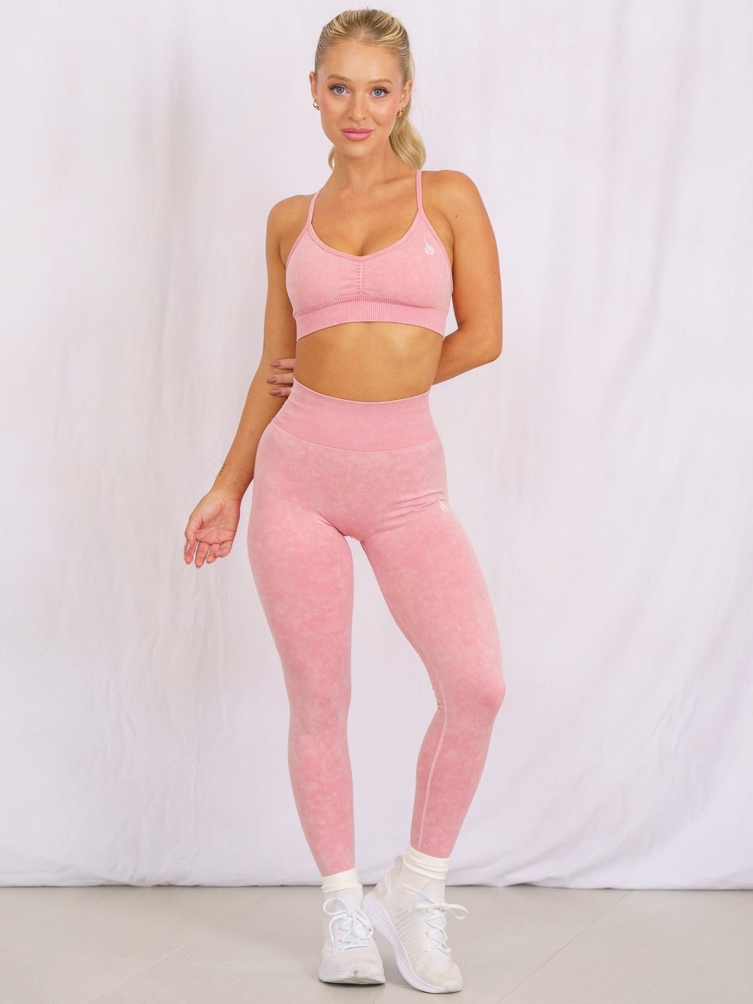 Stonewash Seamless Sports Bra - Coral Stonewash Clothing Ryderwear 