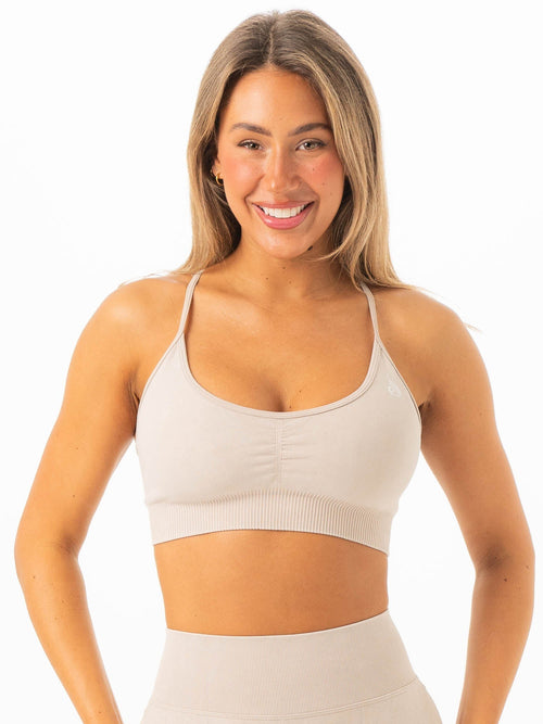 Stonewash Seamless Sports Bra Latte Stonewash
