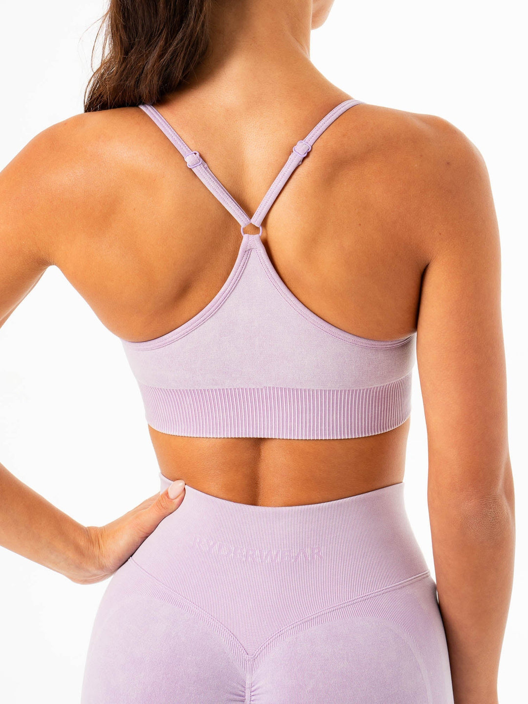 Stonewash Seamless Sports Bra - Lilac Stonewash Clothing Ryderwear 
