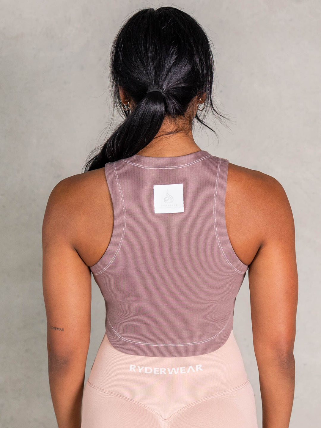 Stride Rib Tank - Almond Clothing Ryderwear 