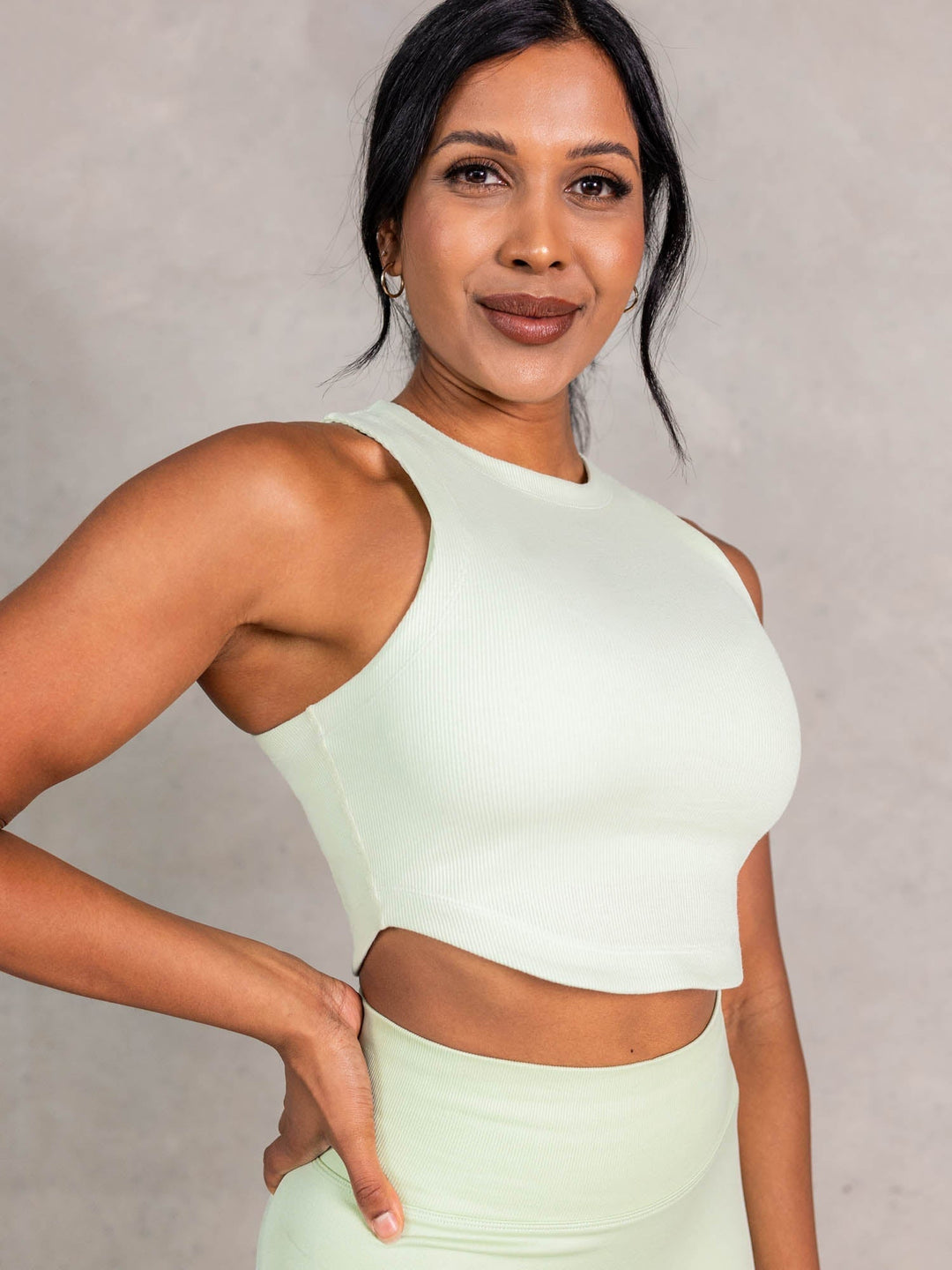 Stride Rib Tank - Matcha Clothing Ryderwear 