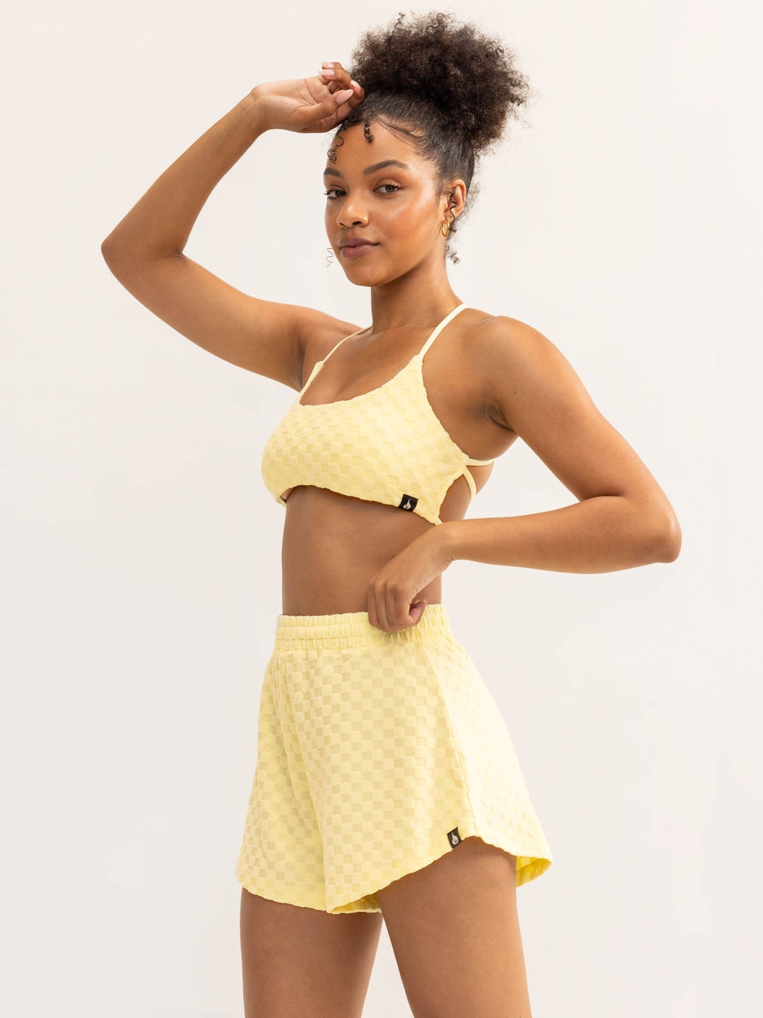 Terry Towelling Sports Crop - Lemon Clothing Ryderwear 