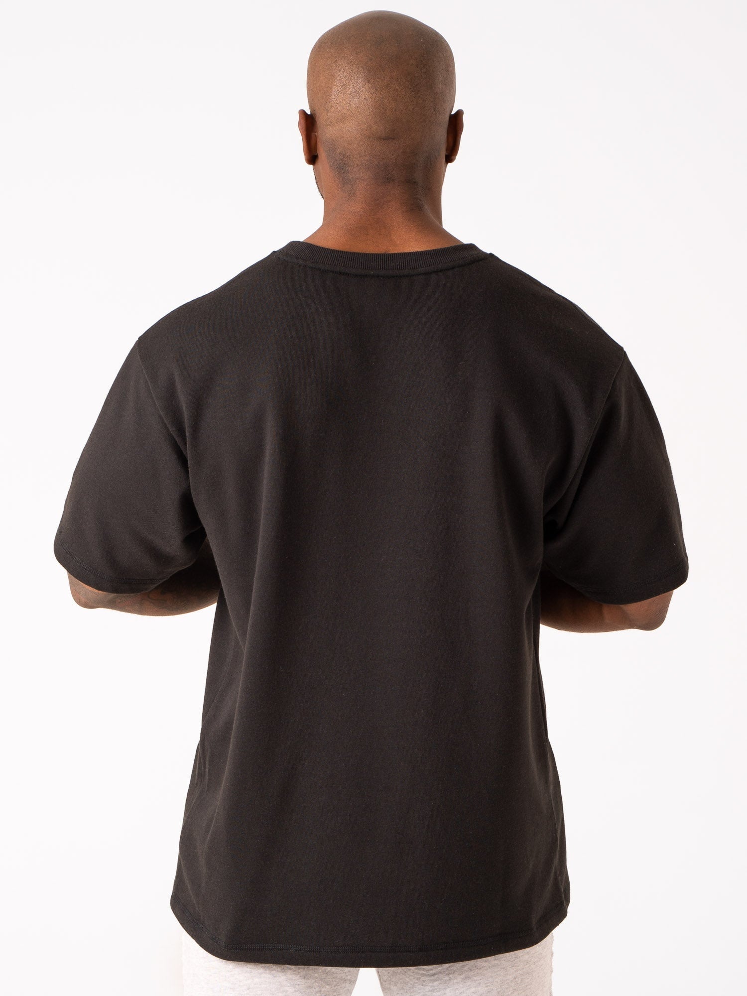Throwback Fleece Oversized T-Shirt - Black - Ryderwear